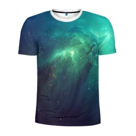 Мужская футболка 3D спортивная с принтом GALAXY , 100% полиэстер с улучшенными характеристиками | приталенный силуэт, круглая горловина, широкие плечи, сужается к линии бедра | galaxy | nebula | space | star | абстракция | вселенная | галактика | звезда | звезды | космический | планеты