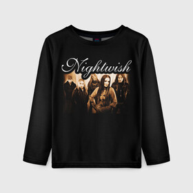 Детский лонгслив 3D с принтом Nightwish , 100% полиэстер | длинные рукава, круглый вырез горловины, полуприлегающий силуэт
 | Тематика изображения на принте: metal | nightwish | symphonic metal | tarja | tarja turunen | turunen | метал | найтвиш | симфоник метал | тарья | турунен