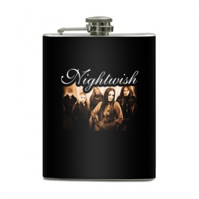 Фляга с принтом Nightwish , металлический корпус | емкость 0,22 л, размер 125 х 94 мм. Виниловая наклейка запечатывается полностью | Тематика изображения на принте: metal | nightwish | symphonic metal | tarja | tarja turunen | turunen | метал | найтвиш | симфоник метал | тарья | турунен