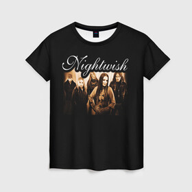 Женская футболка 3D с принтом Nightwish , 100% полиэфир ( синтетическое хлопкоподобное полотно) | прямой крой, круглый вырез горловины, длина до линии бедер | metal | nightwish | symphonic metal | tarja | tarja turunen | turunen | метал | найтвиш | симфоник метал | тарья | турунен