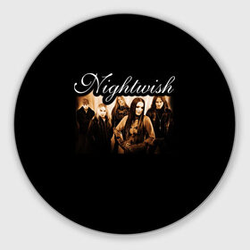 Коврик для мышки круглый с принтом Nightwish , резина и полиэстер | круглая форма, изображение наносится на всю лицевую часть | metal | nightwish | symphonic metal | tarja | tarja turunen | turunen | метал | найтвиш | симфоник метал | тарья | турунен