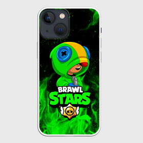 Чехол для iPhone 13 mini с принтом BRAWL STARS LEON | ЛЕОН ЗЕЛЁНЫЙ ОГОНЬ ,  |  | brawl stars | bull | colt | crow | leon | stars | берли | бо | брок | ворон | джесси | динамайк | дэррил | кольт | леон | мортис | нита | пайпер | пенни | поко | пэм | рикошет | спайк | фрэнк | шелли | эль примо