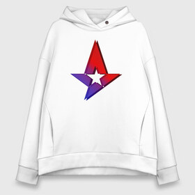 Женское худи Oversize хлопок с принтом Astralis (Holo style) , френч-терри — 70% хлопок, 30% полиэстер. Мягкий теплый начес внутри —100% хлопок | боковые карманы, эластичные манжеты и нижняя кромка, капюшон на магнитной кнопке | 0x000000123 | astralis | csgo | holo | астралис | ксго | стикер