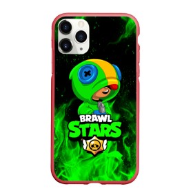 Чехол для iPhone 11 Pro матовый с принтом BRAWL STARS LEON , Силикон |  | 