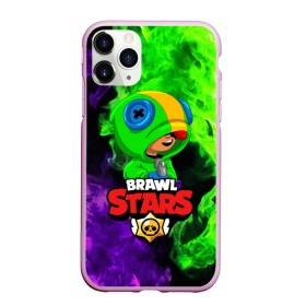 Чехол для iPhone 11 Pro Max матовый с принтом BRAWL STARS LEON , Силикон |  | 