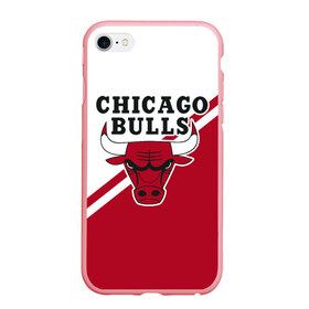Чехол для iPhone 6Plus/6S Plus матовый с принтом Chicago Bulls Red-White , Силикон |  | bulls | chicago | chicago bulls | nba | баскетбол | буллз | нба | чикаго | чикаго буллз