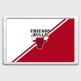 Магнит 45*70 с принтом Chicago Bulls Red-White , Пластик | Размер: 78*52 мм; Размер печати: 70*45 | Тематика изображения на принте: bulls | chicago | chicago bulls | nba | баскетбол | буллз | нба | чикаго | чикаго буллз
