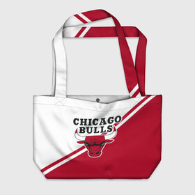 Пляжная сумка 3D с принтом Chicago Bulls Red-White , 100% полиэстер | застегивается на металлическую кнопку; внутренний карман застегивается на молнию. Стенки укреплены специальным мягким материалом, чтобы защитить содержимое от несильных ударов
 | bulls | chicago | chicago bulls | nba | баскетбол | буллз | нба | чикаго | чикаго буллз