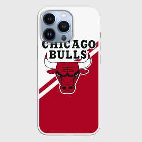 Чехол для iPhone 13 Pro с принтом Chicago Bulls Red White ,  |  | Тематика изображения на принте: bulls | chicago | chicago bulls | nba | баскетбол | буллз | нба | чикаго | чикаго буллз