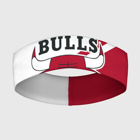 Повязка на голову 3D с принтом Chicago Bulls Red White ,  |  | bulls | chicago | chicago bulls | nba | баскетбол | буллз | нба | чикаго | чикаго буллз