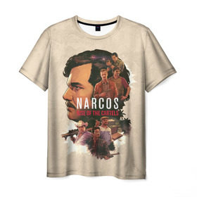 Мужская футболка 3D с принтом Narcos: Rise of the Cartels , 100% полиэфир | прямой крой, круглый вырез горловины, длина до линии бедер | cartels | narcos | rise | картель | колумбия | мафия | эль патрон