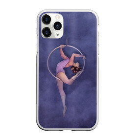 Чехол для iPhone 11 Pro матовый с принтом Воздушная гимнастка , Силикон |  | aerial gymnastic | gymnastic | gymnastics on cloth | gymnastics on the rings | воздушная гимнастика | гимнастика | гимнастика на кольцах | кольца | полотна | полотно