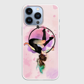 Чехол для iPhone 13 Pro с принтом Гимнастика на кольцах ,  |  | aerial gymnastic | gymnastic | gymnastics on cloth | gymnastics on the rings | воздушная гимнастика | гимнастика | гимнастика на кольцах | кольца | полотна | полотно