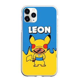 Чехол для iPhone 11 Pro матовый с принтом Brawl Stars Leon Pikachu , Силикон |  | brawl stars | brawl stars crow | brawl stars crow phoenix | brawl stars leon | brawl stars leon shark | brawl stars robot spike | brawl stars spike | бравл старс