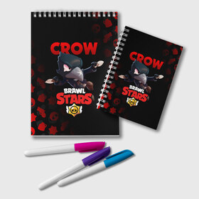 Блокнот с принтом BRAWL STARS CROW , 100% бумага | 48 листов, плотность листов — 60 г/м2, плотность картонной обложки — 250 г/м2. Листы скреплены удобной пружинной спиралью. Цвет линий — светло-серый
 | brawl stars | bull | colt | crow | leon | stars | берли | бо | брок | ворон | джесси | динамайк | дэррил | кольт | леон | мортис | нита | пайпер | пенни | поко | пэм | рикошет | спайк | фрэнк | шелли | эль примо