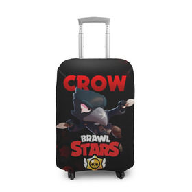 Чехол для чемодана 3D с принтом BRAWL STARS CROW , 86% полиэфир, 14% спандекс | двустороннее нанесение принта, прорези для ручек и колес | brawl stars | bull | colt | crow | leon | stars | берли | бо | брок | ворон | джесси | динамайк | дэррил | кольт | леон | мортис | нита | пайпер | пенни | поко | пэм | рикошет | спайк | фрэнк | шелли | эль примо