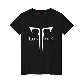 Женская футболка хлопок с принтом LOST ARK , 100% хлопок | прямой крой, круглый вырез горловины, длина до линии бедер, слегка спущенное плечо | lost ark | lost ark online | аркана | арканолог | аурус | бард | воин. | дуалист | лост арк | топ мморпг