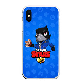 Чехол для iPhone XS Max матовый с принтом BRAWL STARS CROW , Силикон | Область печати: задняя сторона чехла, без боковых панелей | brawl stars | bull | colt | crow | leon | stars | берли | бо | брок | ворон | джесси | динамайк | дэррил | кольт | леон | мортис | нита | пайпер | пенни | поко | пэм | рикошет | спайк | фрэнк | шелли | эль примо