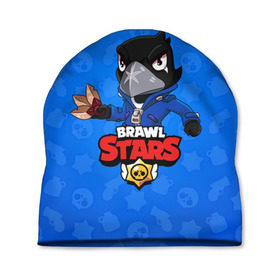 Шапка 3D с принтом BRAWL STARS CROW , 100% полиэстер | универсальный размер, печать по всей поверхности изделия | brawl stars | bull | colt | crow | leon | stars | берли | бо | брок | ворон | джесси | динамайк | дэррил | кольт | леон | мортис | нита | пайпер | пенни | поко | пэм | рикошет | спайк | фрэнк | шелли | эль примо