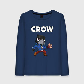 Женский лонгслив хлопок с принтом BRAWL STARS CROW , 100% хлопок |  | brawl stars | bull | colt | crow | leon | stars | берли | бо | брок | ворон | джесси | динамайк | дэррил | кольт | леон | мортис | нита | пайпер | пенни | поко | пэм | рикошет | спайк | фрэнк | шелли | эль примо