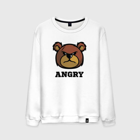 Мужской свитшот хлопок с принтом Злой мишка ANGRY TEDDY , 100% хлопок |  | дикий | злой | мишка | стиль | тедди