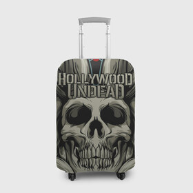Чехол для чемодана 3D с принтом Hollywood Undead , 86% полиэфир, 14% спандекс | двустороннее нанесение принта, прорези для ручек и колес | been | bloody nose | california | hell | lyrics | music | octone | official | psalms | records | rock | song | to | vevo | video | кранккор | метал | рэп рок | электроник