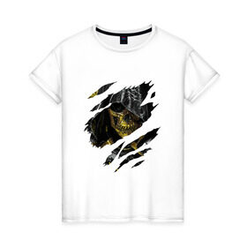 Женская футболка хлопок с принтом Higgs , 100% хлопок | прямой крой, круглый вырез горловины, длина до линии бедер, слегка спущенное плечо | death stranding | kojima | дез стрендинг | кодзима | хиггс | хигс