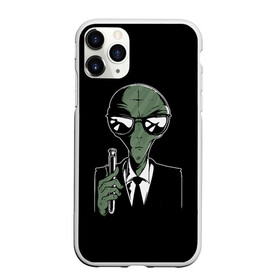 Чехол для iPhone 11 Pro матовый с принтом Пришелец в Черном , Силикон |  | alien | men in black | ufo | инопланетяне | инопланетянин | люди в черном | нло | пришелец | пришельцы