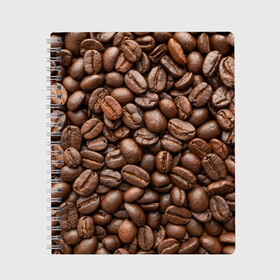 Тетрадь с принтом Coffee , 100% бумага | 48 листов, плотность листов — 60 г/м2, плотность картонной обложки — 250 г/м2. Листы скреплены сбоку удобной пружинной спиралью. Уголки страниц и обложки скругленные. Цвет линий — светло-серый
 | Тематика изображения на принте: cofe | coffe | coffee | кофе | кофеин