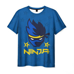 Мужская футболка 3D с принтом FORTNITE NINJA , 100% полиэфир | прямой крой, круглый вырез горловины, длина до линии бедер | fnchap2 | fortnite | fortnite 2 | fortnite x | marshmello | ninja | ninja hyper streamer | ninja streamer | streamer | tyler blevins | маршмелло | ниндзя | фортнайт | фортнайт 2 | фортнайт глава 2