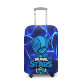 Чехол для чемодана 3D с принтом BRAWL STARS LEON , 86% полиэфир, 14% спандекс | двустороннее нанесение принта, прорези для ручек и колес | android | brawl stars | games | leon | mobile | stars | игры | леон | мобильные игры