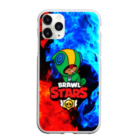 Чехол для iPhone 11 Pro матовый с принтом BRAWL STARS LEON , Силикон |  | android | brawl stars | games | leon | mobile | stars | игры | леон | мобильные игры