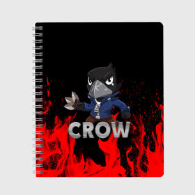 Тетрадь с принтом Brawl Stars CROW , 100% бумага | 48 листов, плотность листов — 60 г/м2, плотность картонной обложки — 250 г/м2. Листы скреплены сбоку удобной пружинной спиралью. Уголки страниц и обложки скругленные. Цвет линий — светло-серый
 | brawl | brawl stars | crow | leon | stars | бравл | бравл старс | браво старс | ворон | ворона | игра | компьютерная | кров | леон | онлайн | старс