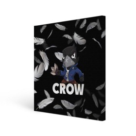Холст квадратный с принтом Brawl Stars CROW , 100% ПВХ |  | brawl | brawl stars | crow | leon | stars | бравл | бравл старс | браво старс | ворон | ворона | игра | компьютерная | кров | леон | онлайн | старс