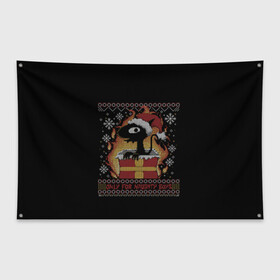 Флаг-баннер с принтом Disenchantment Luci Xmas , 100% полиэстер | размер 67 х 109 см, плотность ткани — 95 г/м2; по краям флага есть четыре люверса для крепления | 