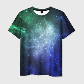 Мужская футболка 3D с принтом ЗВЁЗДНОЕ НЕБО , 100% полиэфир | прямой крой, круглый вырез горловины, длина до линии бедер | galaxy | nasa | nebula | space | star | абстракция | вселенная | галактика | звезда | звезды | космический | наса | огонь | планеты