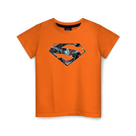 Детская футболка хлопок с принтом Superman , 100% хлопок | круглый вырез горловины, полуприлегающий силуэт, длина до линии бедер | Тематика изображения на принте: clark kent | superman | кларк кент | супермен | супермэн