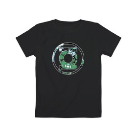 Детская футболка хлопок с принтом Green Lantern , 100% хлопок | круглый вырез горловины, полуприлегающий силуэт, длина до линии бедер | dc | dc comics | green lantern | shtatjl | зеленый фонарь