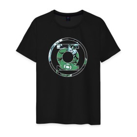 Мужская футболка хлопок с принтом Green Lantern , 100% хлопок | прямой крой, круглый вырез горловины, длина до линии бедер, слегка спущенное плечо. | Тематика изображения на принте: dc | dc comics | green lantern | shtatjl | зеленый фонарь