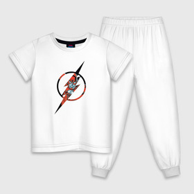 Детская пижама хлопок с принтом Flash , 100% хлопок |  брюки и футболка прямого кроя, без карманов, на брюках мягкая резинка на поясе и по низу штанин
 | barry allen | flash | shtatflash | барри аллен | флеш | флэш