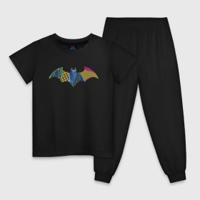 Детская пижама хлопок с принтом Batman logo , 100% хлопок |  брюки и футболка прямого кроя, без карманов, на брюках мягкая резинка на поясе и по низу штанин
 | bat man | batman | batman comics | caped crusader | comics | dark knight | shtatjl | бетмен | брюс уэйн | бэт мен | бэтмен | тёмный рыцарь