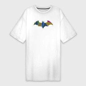 Платье-футболка хлопок с принтом Batman logo ,  |  | bat man | batman | batman comics | caped crusader | comics | dark knight | shtatjl | бетмен | брюс уэйн | бэт мен | бэтмен | тёмный рыцарь
