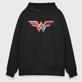 Мужское худи Oversize хлопок с принтом Wonder Woman logo , френч-терри — 70% хлопок, 30% полиэстер. Мягкий теплый начес внутри —100% хлопок | боковые карманы, эластичные манжеты и нижняя кромка, капюшон на магнитной кнопке | Тематика изображения на принте: dc | dc comics | diana prince | shtatjl | wonder woman | вандер вуман | вондер вуман | галь гадот | диана принс | супер женщина | чудо женщина