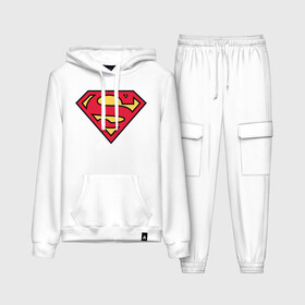 Женский костюм хлопок (с толстовкой) с принтом Superman logo ,  |  | clark kent | superman | кларк кент | супермен | супермэн