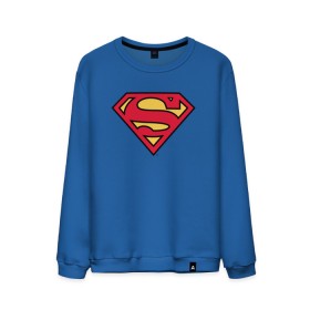 Мужской свитшот хлопок с принтом Superman logo , 100% хлопок |  | clark kent | superman | кларк кент | супермен | супермэн