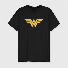 Мужская футболка премиум с принтом Wonder Woman , 92% хлопок, 8% лайкра | приталенный силуэт, круглый вырез ворота, длина до линии бедра, короткий рукав | dc | dc comics | diana prince | wonder woman | вандер вуман | вондер вуман | диана принс | супер женщина | чудо женщина