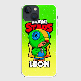 Чехол для iPhone 13 mini с принтом BRAWL STARS LEON ,  |  | brawl stars | brawl stars leon | brawler | leon | бравл старз | бравлер | леон