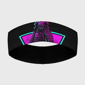 Повязка на голову 3D с принтом Samurai Retro Neon ,  |  | neon | retro | retrowave | samurai | warior | wave | воин | воины | войны | гладиатор | неон | ретро | ретровейв | рэтро | самураи | самурай