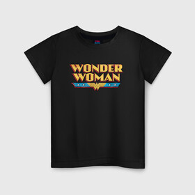 Детская футболка хлопок с принтом Wonder Woman Text Logo , 100% хлопок | круглый вырез горловины, полуприлегающий силуэт, длина до линии бедер | Тематика изображения на принте: dc | dc comics | diana prince | shtatjl | wonder woman | вандер вуман | вондер вуман | диана принс | супер женщина | чудо женщина