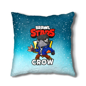 Подушка 3D с принтом BRAWL STARS CROW , наволочка – 100% полиэстер, наполнитель – холлофайбер (легкий наполнитель, не вызывает аллергию). | состоит из подушки и наволочки. Наволочка на молнии, легко снимается для стирки | brawl stars | brawl stars crow | brawler | crow | бравл старз | бравлер | ворон